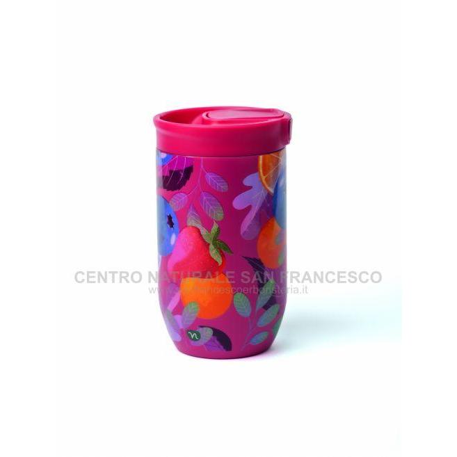 Mug thermos click & drink fucsia